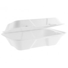 9x6'' Bagasse Clamshell