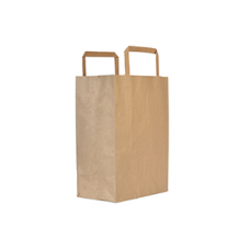 Compostable Handled Brown Bag (8.5'')